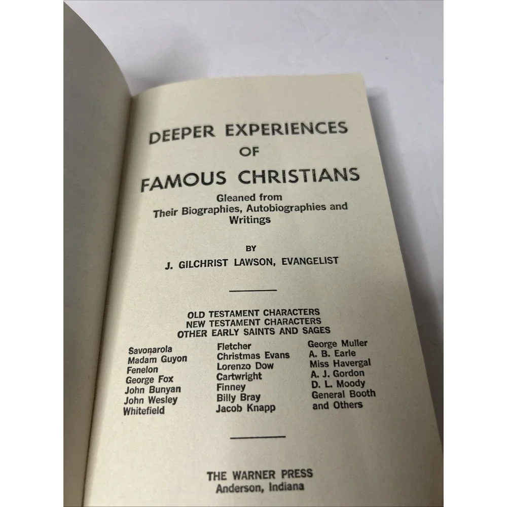 Deeper Experiences of Famous Christians by James Gilchrist Lawson